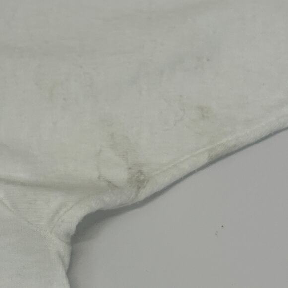 Vintage 90s Tans Etc Inc T Shirt Tanning Made in USA White Graphic Tee L Large - Picture 7 of 11